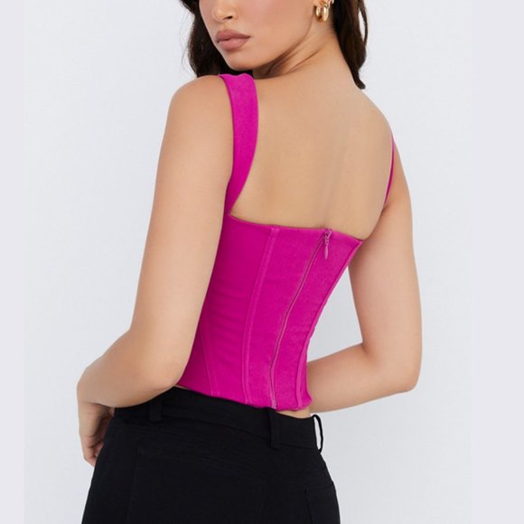 House of CB Dana Hot Pink Boned Corset Top - Picture 2 of 11